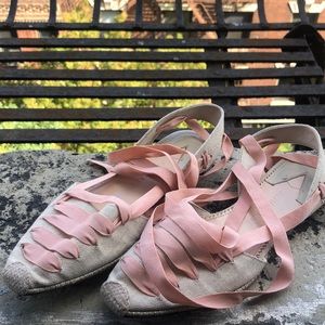 Altuzarra lace up sling back flats